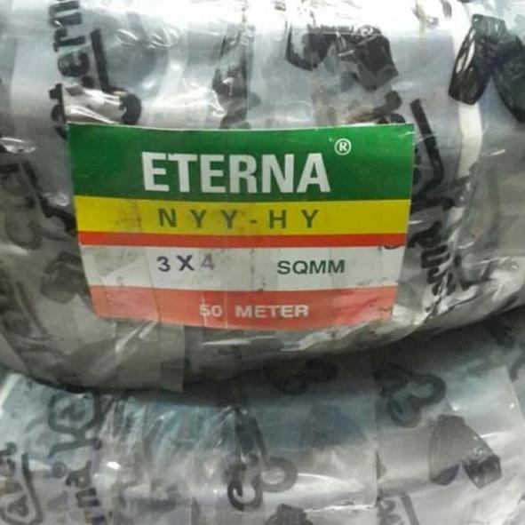 Promo Kabel Listrik Serabut NYYHY 3x4 3x4mm Eterna @50meter Diskon