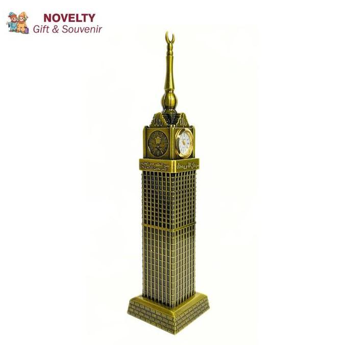 Pajangan miniatur jam Abraj Al Bait souvenir negara Arab Saudi