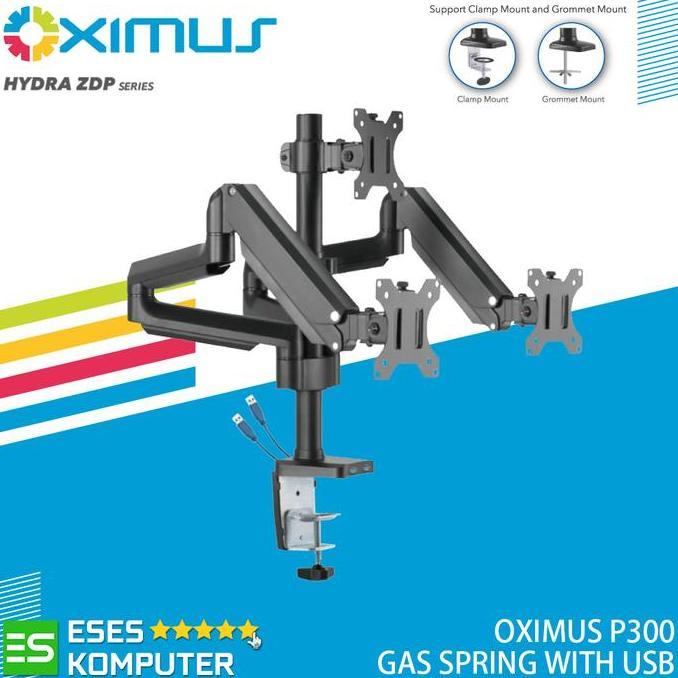 NEW  Bracket Monitor Gas Spring OXIMUS P300 USB | Triple Monitor LCD LED