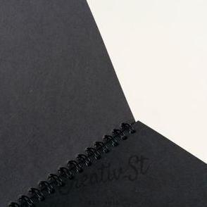 BASIC BLACK PAPER PLAIN NOTEBOOK A5 B5 A6 POS HITAM BUKU KERTAS