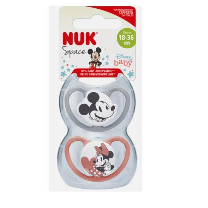 Persasiunah - Nuk Disney Mickey Pacifier Soother 0-6 Mo / 6-18 Mo /18-36 Mo 2 Pack Assorted Empeng