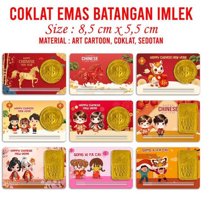 favorit] Amplop Imlek Sedotan Coklat Emas Batangan Angpao Imlek Souvenir Kristiani Gereja Tahun Baru