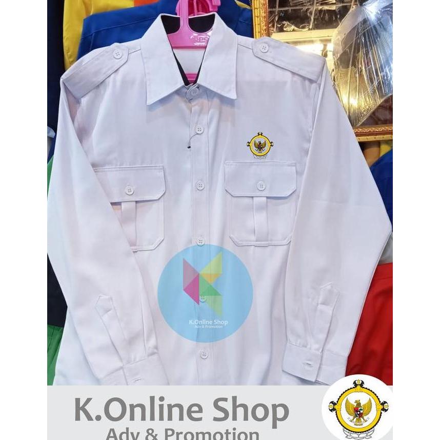 PREMIUM / kemeja BPK RI Seragam BPK RI Baju BPK RI Lengan Panjang Putih