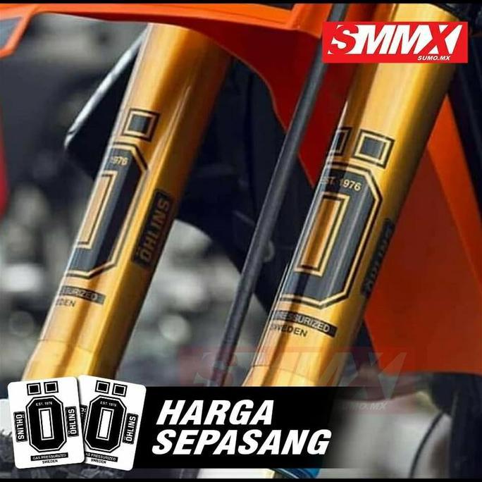 Sticker stiker shock teleskopik, USD OHLINS GAS PRESSURIZED