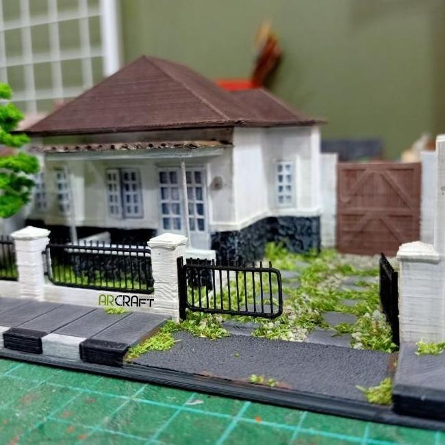 Arcraft Town - Set Rumah Tua 1/64 Scale for Hotwheels dll Diorama