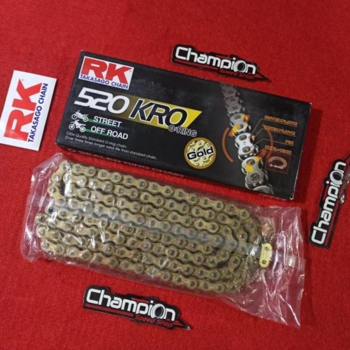 Rantai RK TAKASAGO Chain ORI Japan O-Ring KRO 520-120L 520 120 L Gold