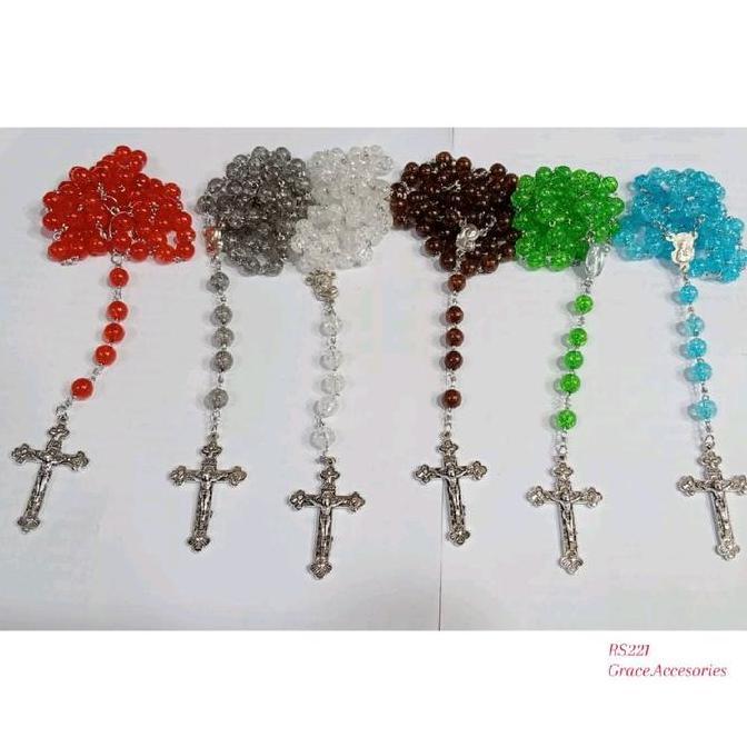 Kalung Rosario Premium /Aksesoris Rohani Katolik/Kalung pernikahan Katolik/Berbagai Variasi