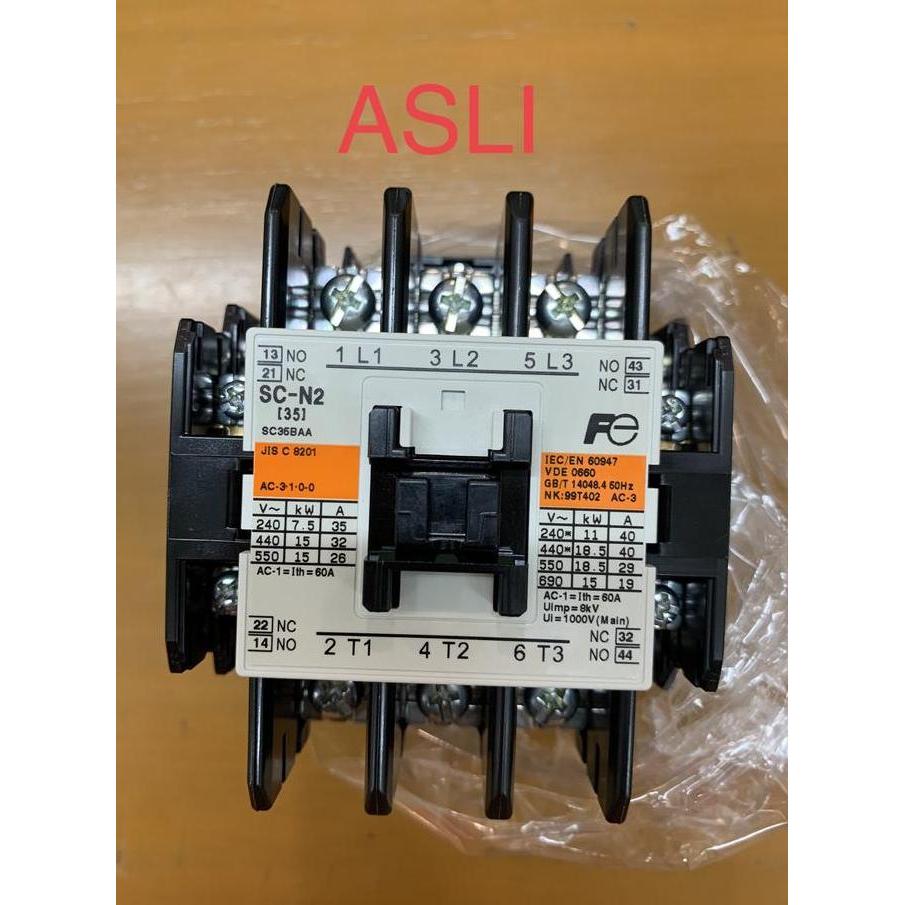 Pilihan - Contactor Kontaktor Fuji Sc-N2 Sc 2N Sc N2 Coil Ac 110 220 380 24 48Vac Fuji Electric Sc2N