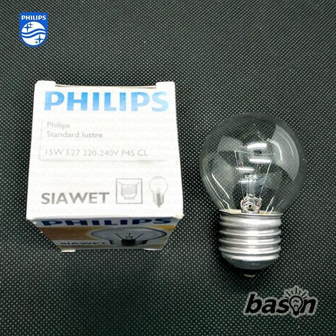 Trg- Philips Siawet Clear 15W E27 220-240V P45 - Lampu Pijar Bening