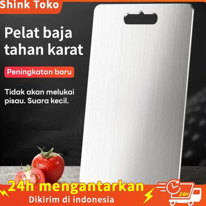 Gas- Shnk Papan Potong Dua Sisi Stainless Steel 316 Papan Potong Dapur Multifungsi