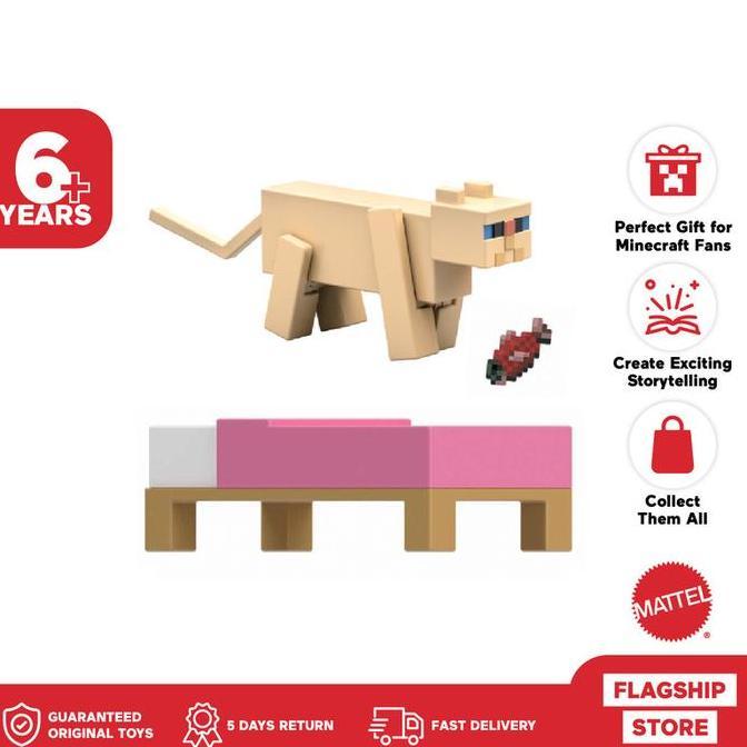 Minecraft Persian Cat Figure - Mainan Action Figure