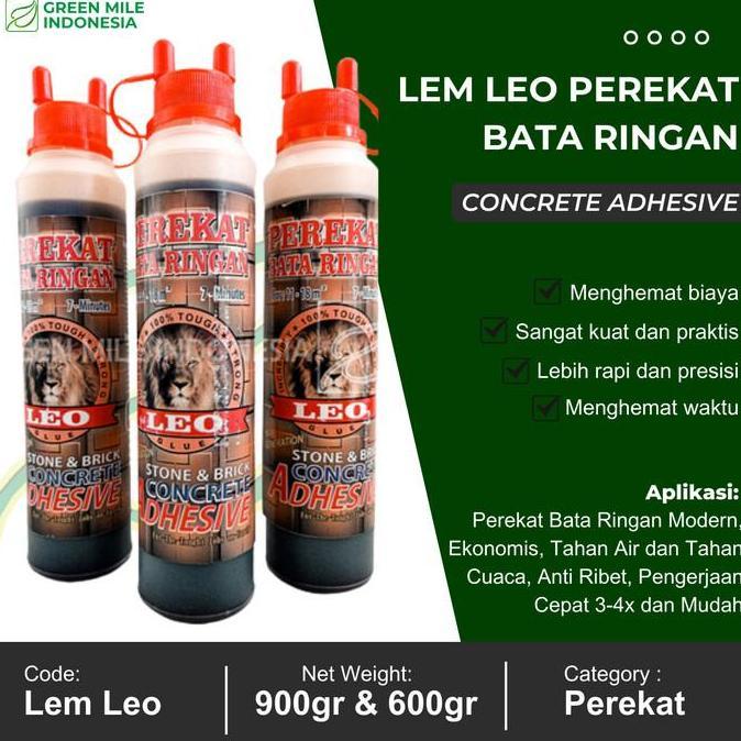 Lem LEO Bata Ringan (600 g) Adhesive Perekat Bata Ringan Putih Hebel Tempel Roster Gypsum LEO Pengga