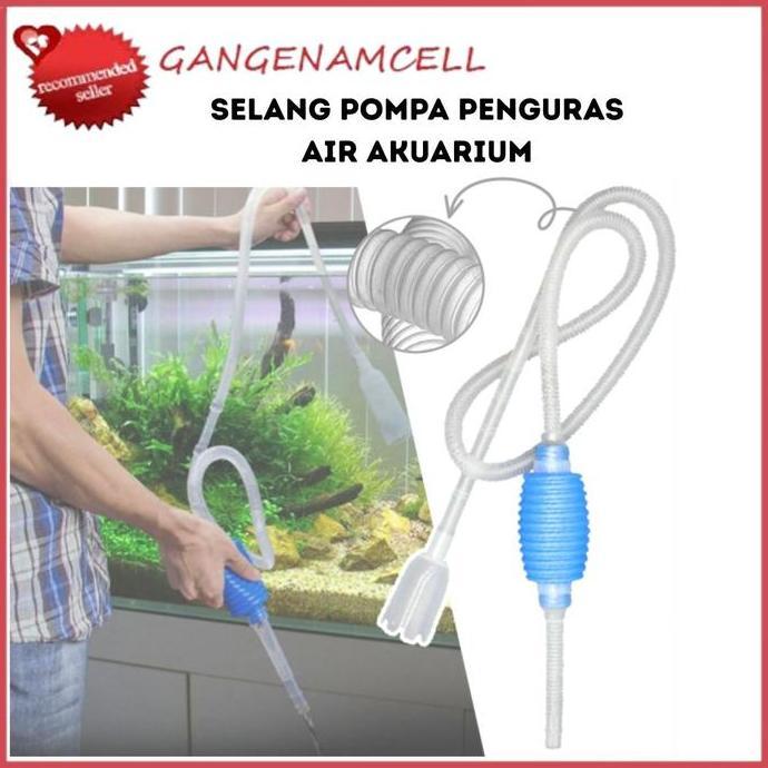 ESWANE Alat Penguras Air Aquarium Cleaner Pump Siphon Selang Sedot Kolam Ikan