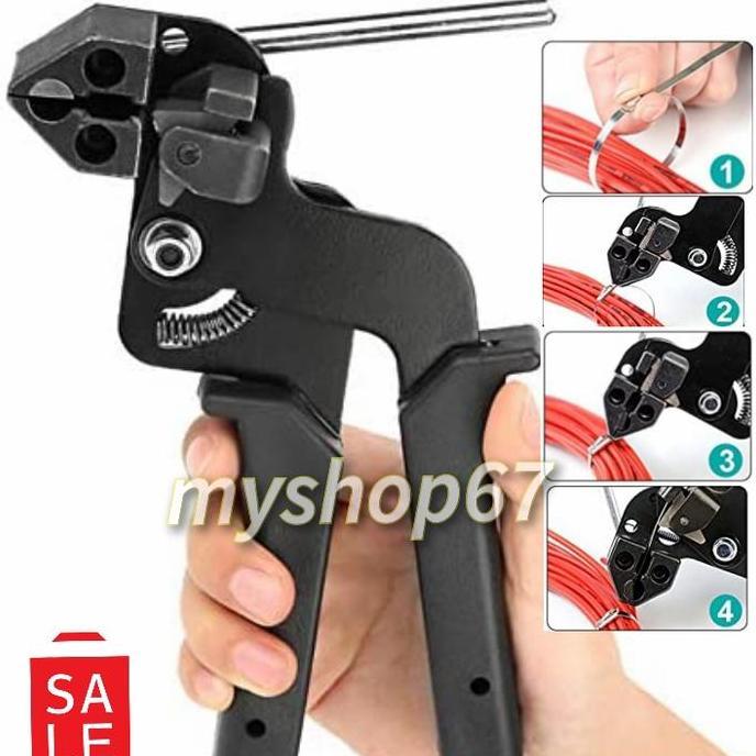 TAKLISHUU Zip Tie Tension Tool ,Cable Tie Gun For Stainless Steel Cable Ties