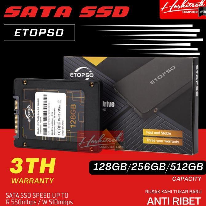 TERMURAH - SSD 512GB ETOPSO SSD 256GB 128GB SATA Storage