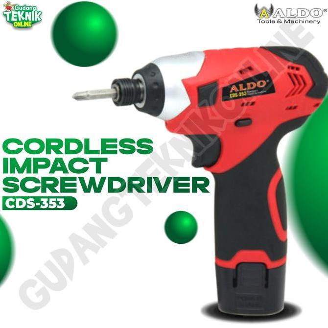 NABEEM Mesin Bor Cordless Impact Screwdriver ALDO CDS-353 / BOR BATERAI PLUS Cordless Impact Screwdr