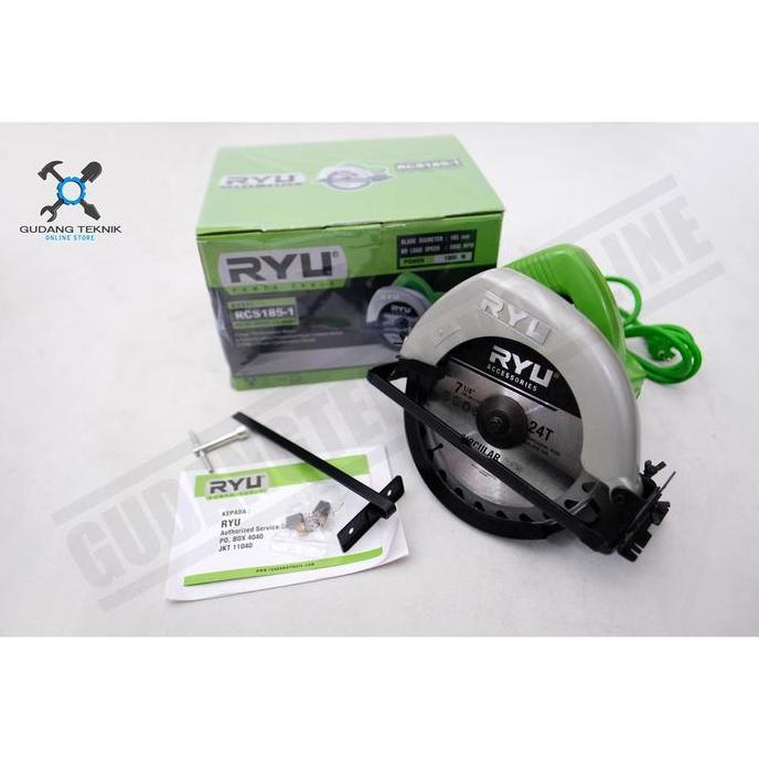 RANMEU Mesin Gergaji Kayu Circular Saw RYU RCS185-1 / Mesin Gergaji Circle 7" RYU