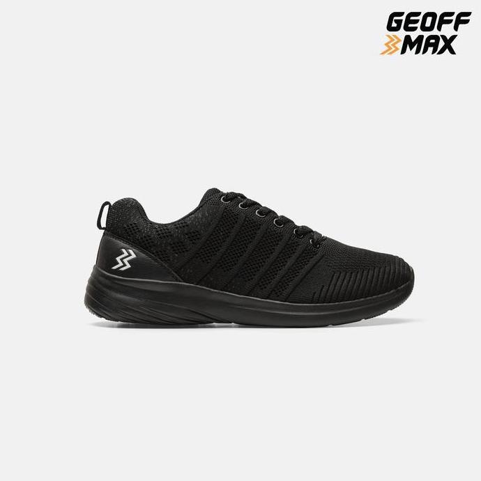Geoff Max - AT-693 All Black | Sepatu Olahraga Hitam Pria Wanita Sport Shoes Sneakers Casual Kerja