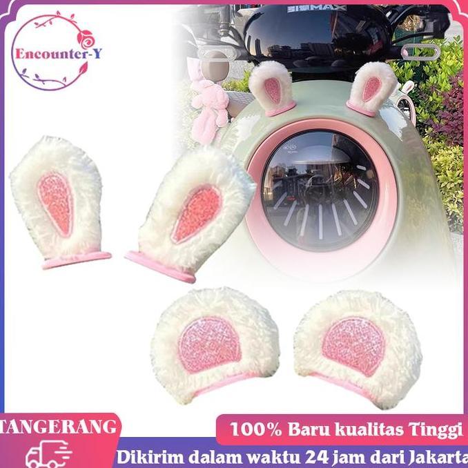 YUTUSAKA 1pair Aksesoris Sepeda Listrik Telinga Hiasan Telinga Sepeda Listrik Aksesoris Kuping Seped