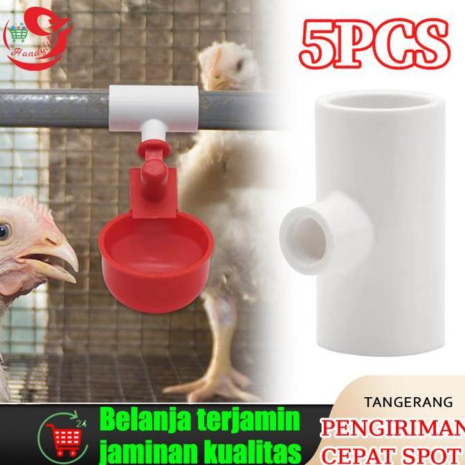 CALYEUM 5Pcs 1/2in Nipple Bulat Nipel Nepel Nippel Alat Minum Ayam Bulat Pipa Konektor