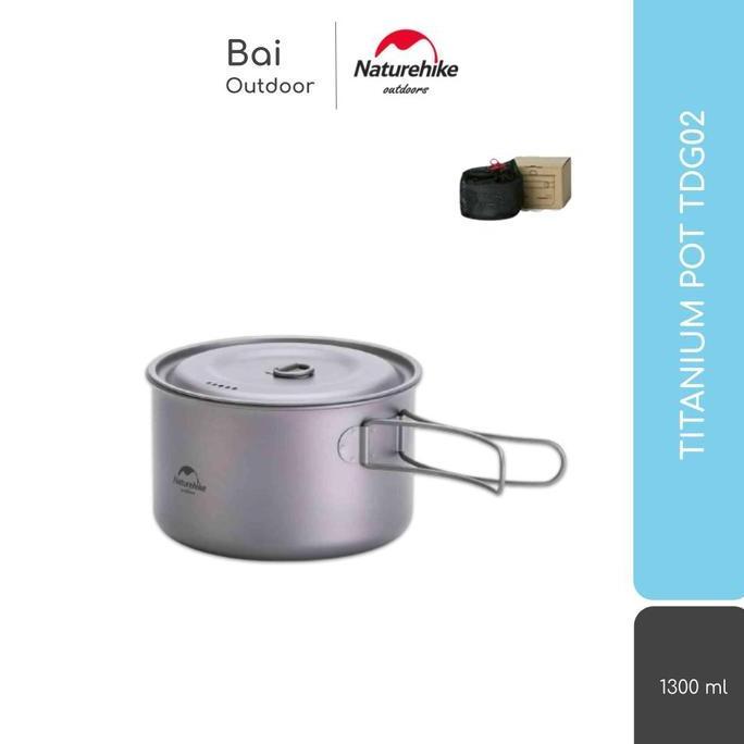 TITANIUM POT TDG02 NATUREHIKE NH18T202-B PANCI NESTING CAMPING UL