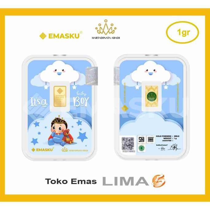 Logam Mulia Emas 1 gram 24k 99.99 EmasKu Hartadinata By Toko Emas Lima