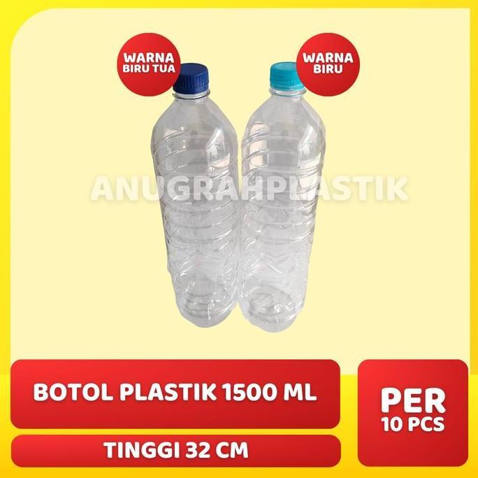 ;&;&;&;&] Botol Plastik 1500 ml / Botol Plastik Ulir Aqua uk 1500 ml PER BALL