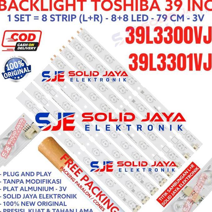 BACKLIGHT TV LED TOSHIBA 39 INC 39L3300 32L3301 32L330VJ 32L3301VJ 32L LAMPU BL 8K 3V TOSHIBA 32INC 