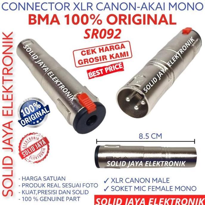 JACK KONEKTOR XLR TO COVER AKAI MONO BMA ASLI SR092 SR 092 ORI ORIGINAL CONNECTOR SAMBUNGAN MIXER AU