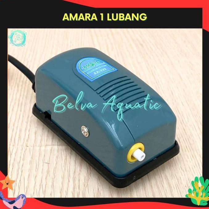 Fishgod- Amara Aerator 1 Lubang Pompa Udara Aquarium Blower Aquarium