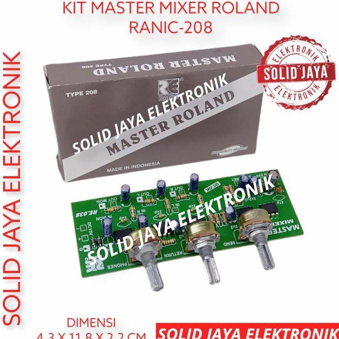 KIT MASTER ROLAND MASTER MIXER ROLAND SEND RETURN PHONES RANIC 208 TERMURAH
