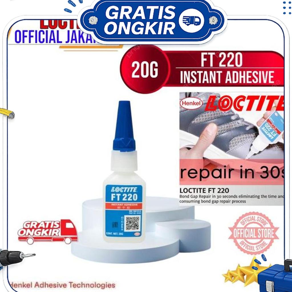Loctite Ft220 Ft 220 Lem Sepatu Loctite Ft-220 Instant Adhesive 20G Lem Super Kuat Twin Pack