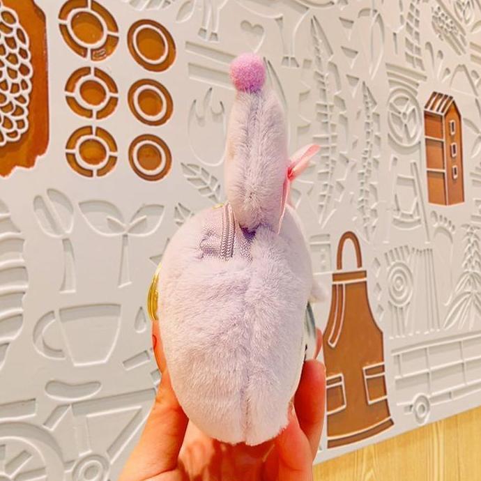 MATSURIKO Tas Pouch Gantungan Dompet Koin Bulu Sanrio X Mofusand/ Cute pouch key chain Sanrio X Mofu