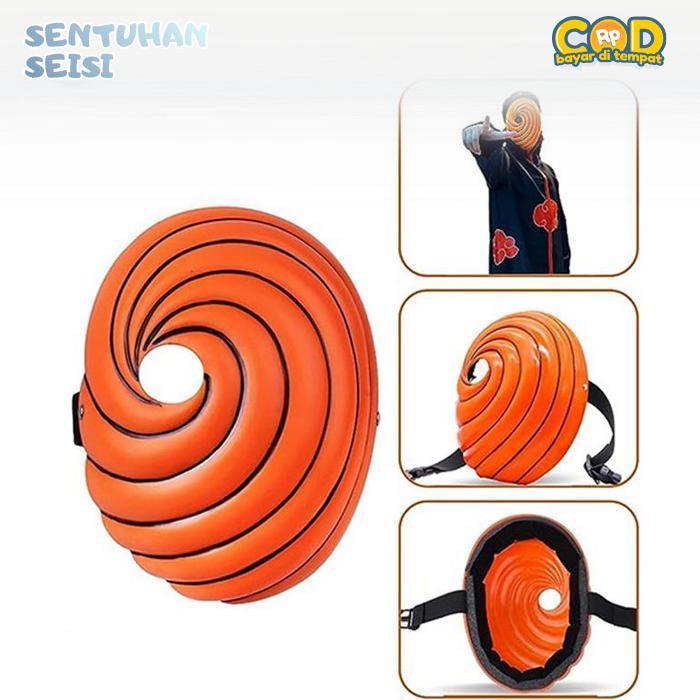 Bisa COD Topeng Obito Mask Obito Orange Tobi Obito Uchiha Naruto Cosplay Anime Akatsuki Kostum Cospl