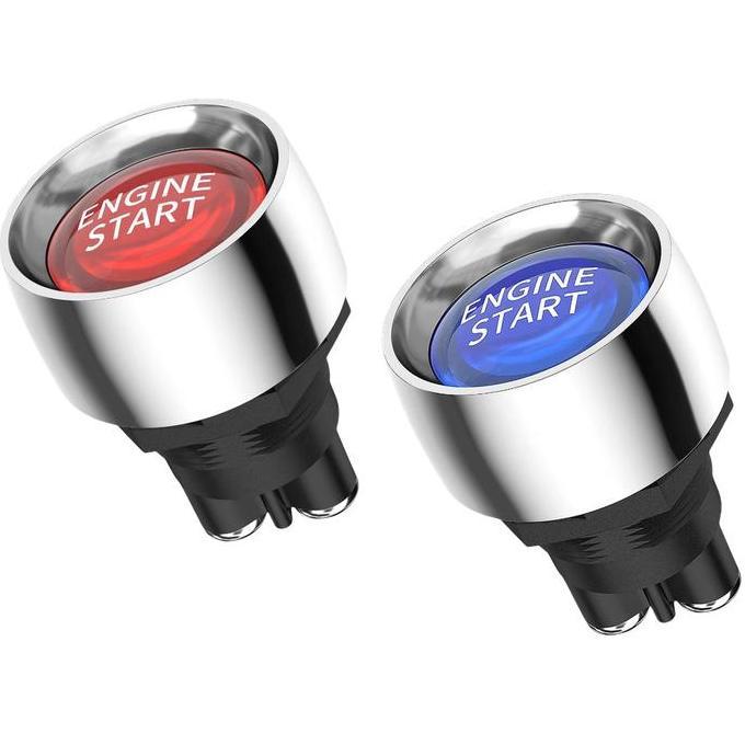 BLAZONE Tombol Engine Start Mobil Mudah Dipasang 50A 12V Tanpa Kunci Pivot Engine Start Bahan ABS, K