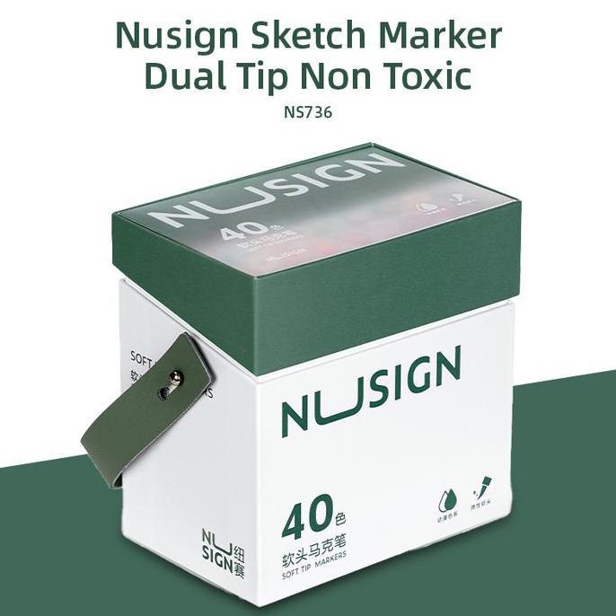Nusign Sketch Marker / Spidol Sketsa Dual Tip Non Toxic NS736