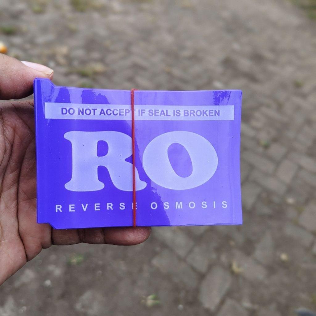 Segel Galon Ro Ungu Tulisan Putih 200 Pcs
