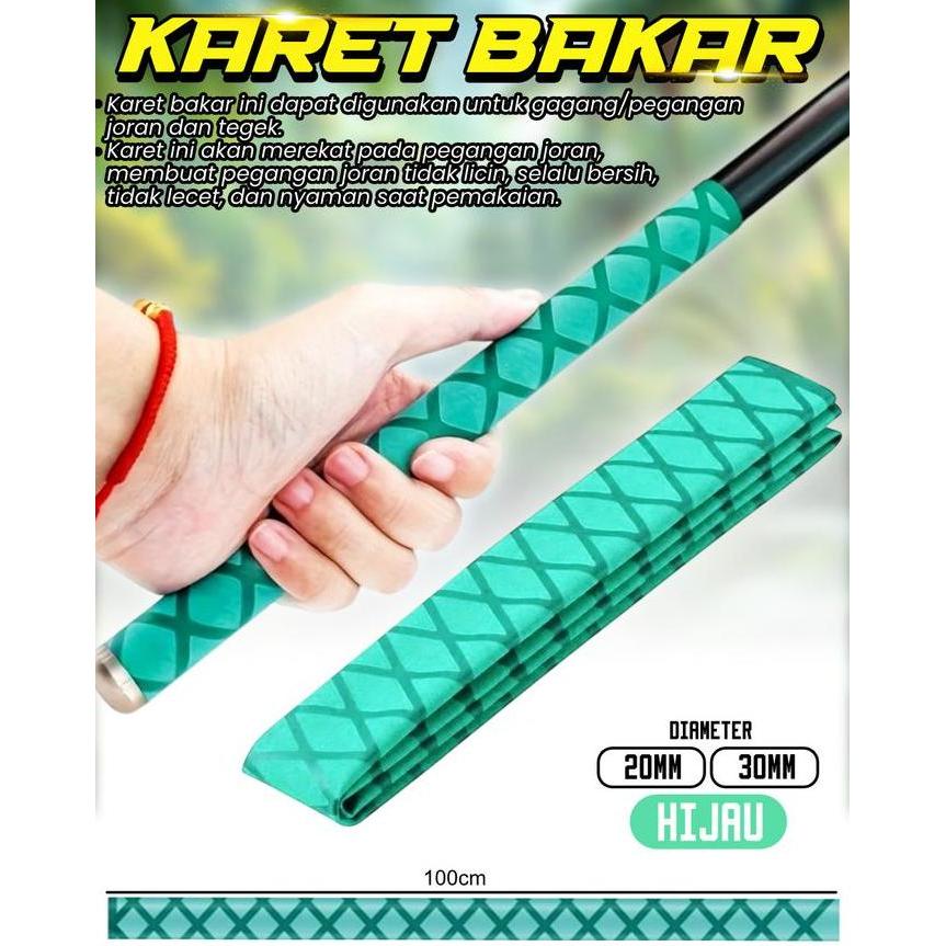 Grip Karet Bakar Pelindung Joran Tegek 1 Meter Motif X