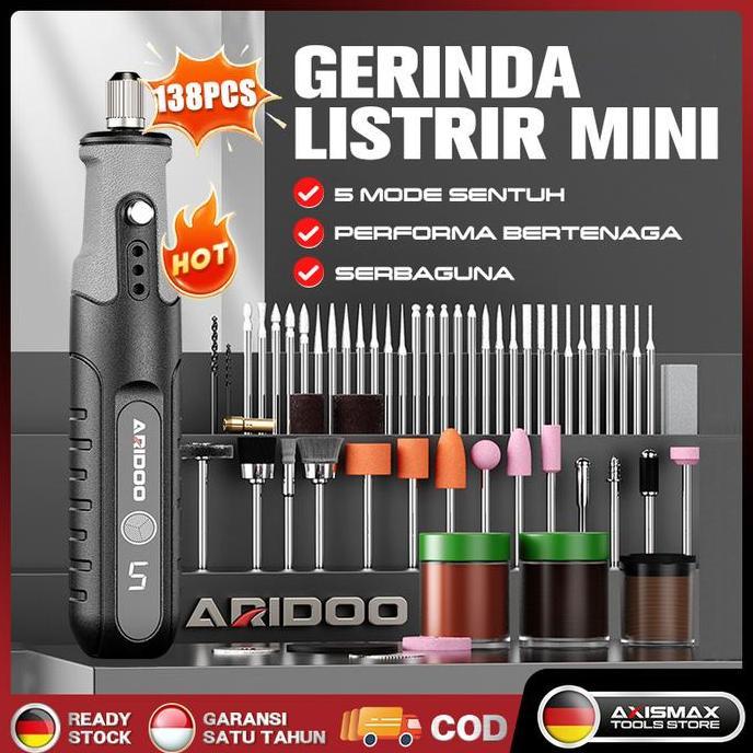 *COD*Bor Mini 12V DC 25000 RPM Mini Drill Electric Engraver Grinder Gerinda Electrik Listrik / Pengg