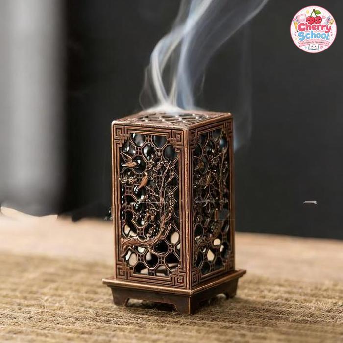 Burner Dupa Pembakar Dupa Desain Timur Tengah Arab Bahan Metal Pembakar Dupa Kayu Cendana & Gaharu U