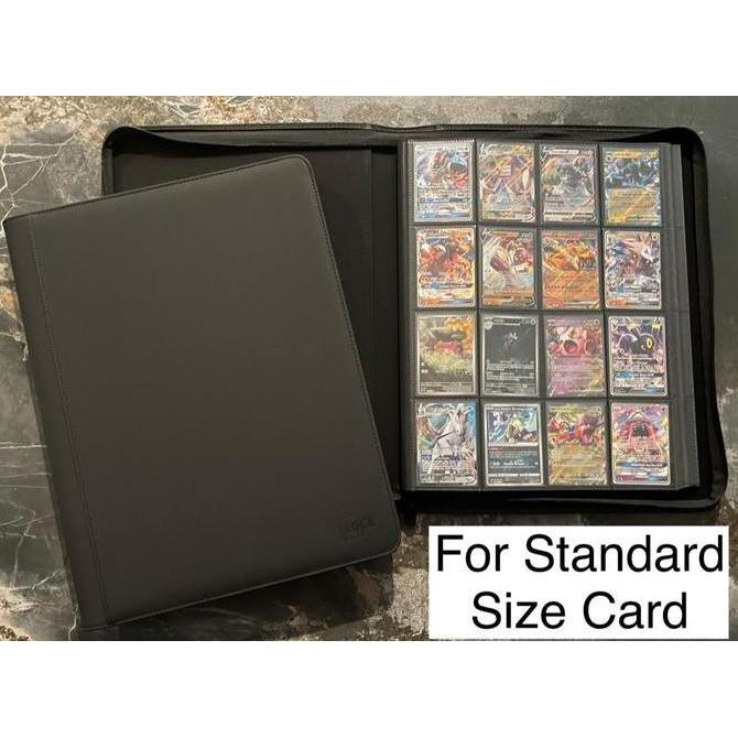 Premium Zip Album Card Binder 16 Pocket Binder Kartu Pokemon Magic One Piece Flesh and Blood