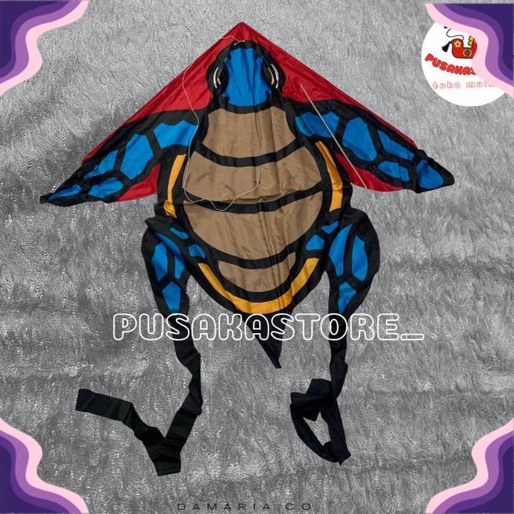 Cuci Gudang Layangan Motif Kain- Motif Burung Hantu/ Barong Bali/ Superman/ Spiderman | Layangan Pan