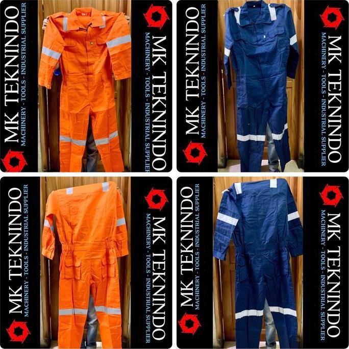 NEW Baju Bengkel Kerja Wearpack Orange Werpak Safety Coverall Proyek