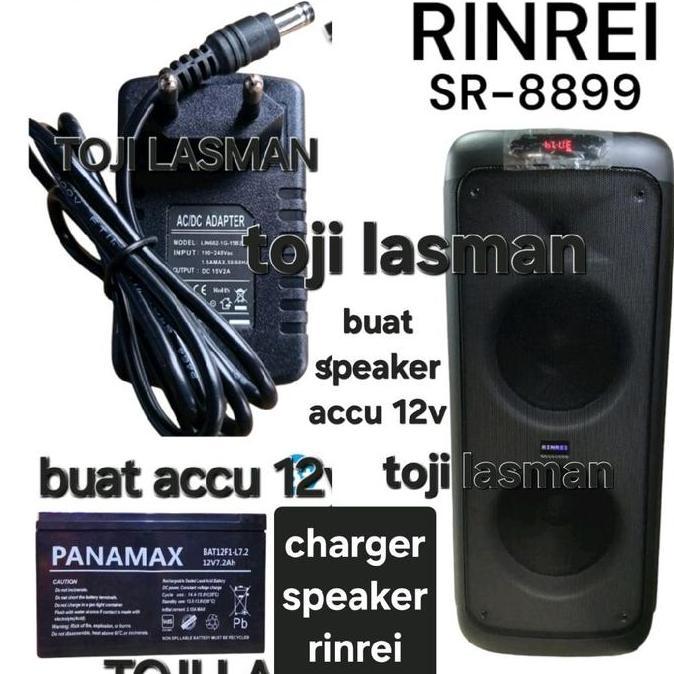( 2A15V CHARGER  ) RINREI SR 8899A UNTUK SPEAKER PORTABLE TROLLEY  AKTIVE  KHUSUS BUAT SPEAKER SR 88