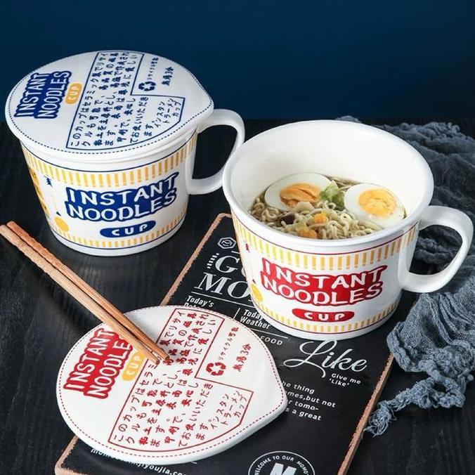 Ready Stok Mug Keramik Cup Noodle / Gelas Mie Instant unik