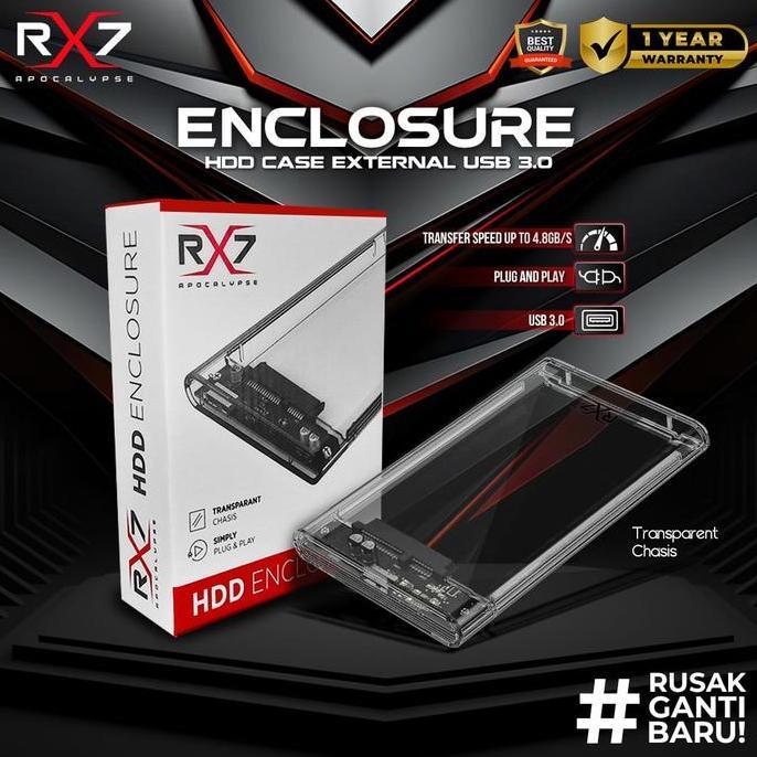 RX7 SSD ENCLOSURE 2.5" SATA USB 3.0 EXXTERNAL CASE