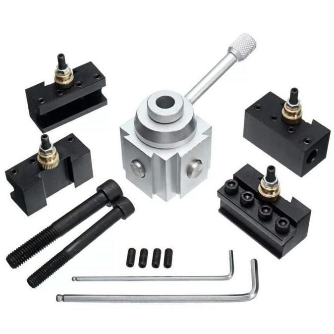 MUVAC CNC Lathe Tool Holder Quick Change Tool Post Cutter Holder Screw Kit Pemegang Alat Bubut Kayu
