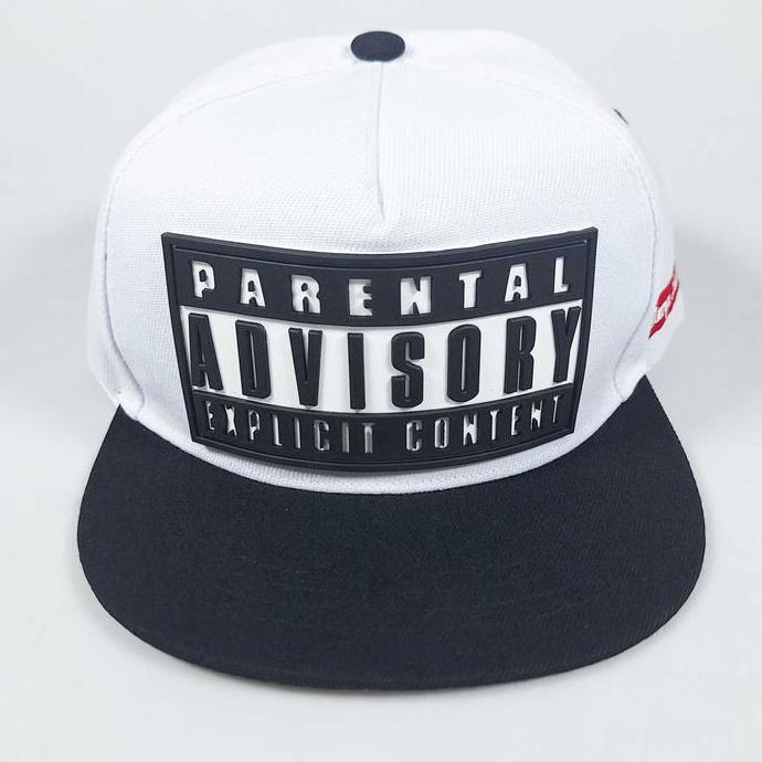 JAVATOO Damp Lush Topi Snapback Hat Hip-Hop Parental Advisory - U60