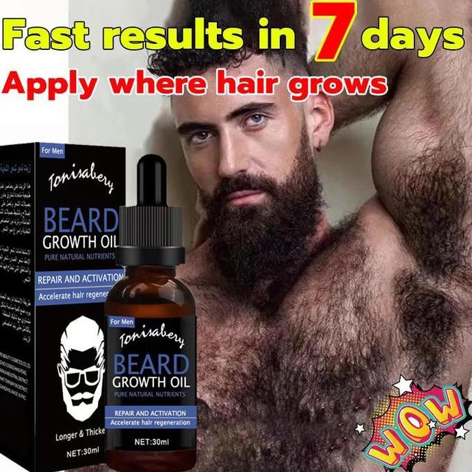 Original Beard Oil Serum Penumbuh Jenggot Menumbuhkan Kumis, Jenggot, Jambang Secara Cepat Bikin Cow