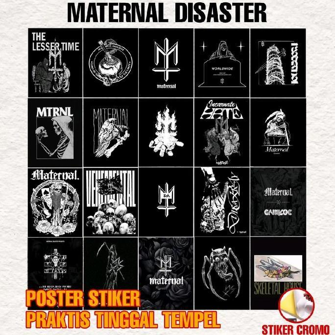 Ra - Poster Sticker Maternal Isi 50 Pcs | Pajangan Ruangan | Hiasan Dinding Kamar | Produk Cetak | K